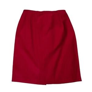 Vintage Laura Gayle Women’s 16 100% Wool Lined Knee Length Pencil Skirt Red New